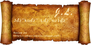 Jáksó László névjegykártya
