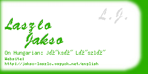 laszlo jakso business card